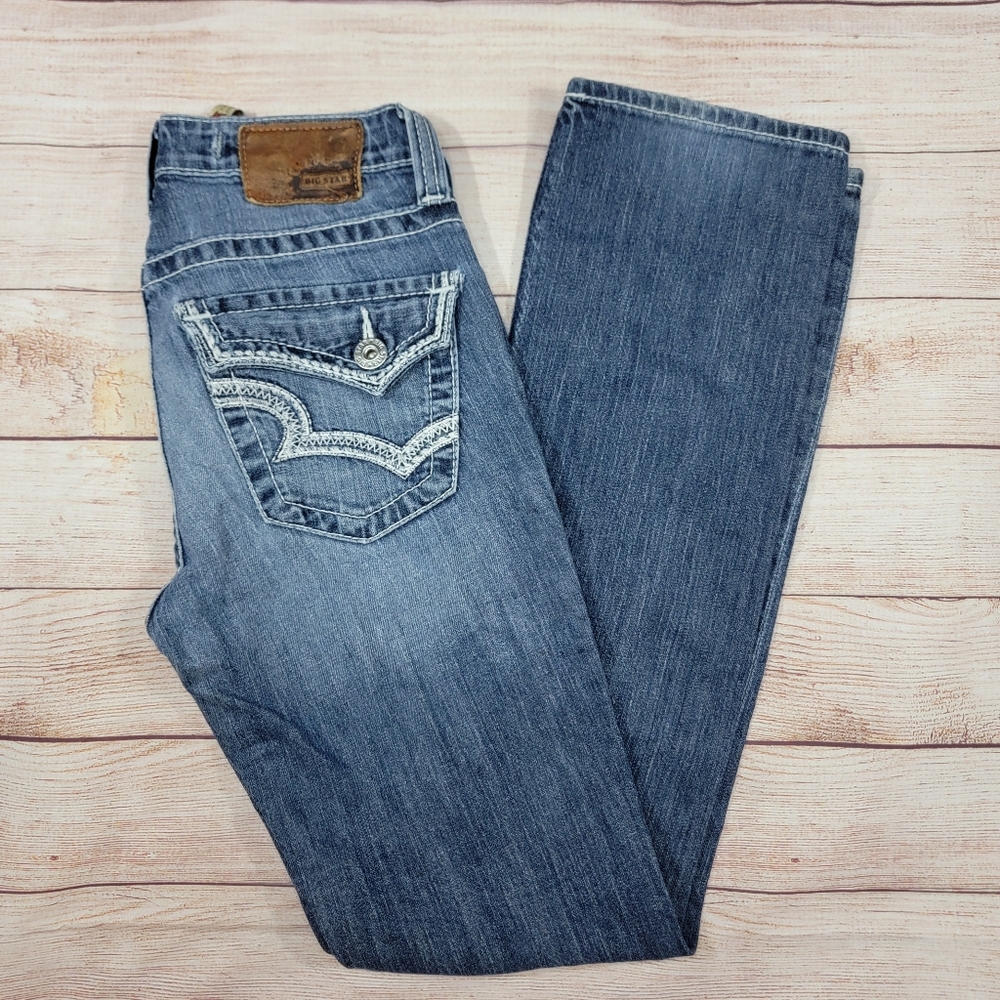 Big Star Maddie Straight Mid Rise Fit Women's Jeans Size 25R